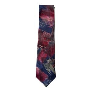 Nicola Paone‎ Necktie Abstract Art to Wear Silk Tie Red Designer Abstract Retro